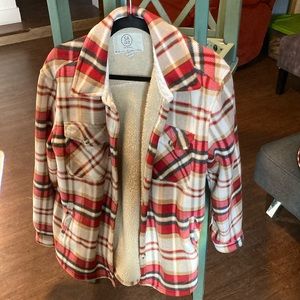 Fleece lined house coat